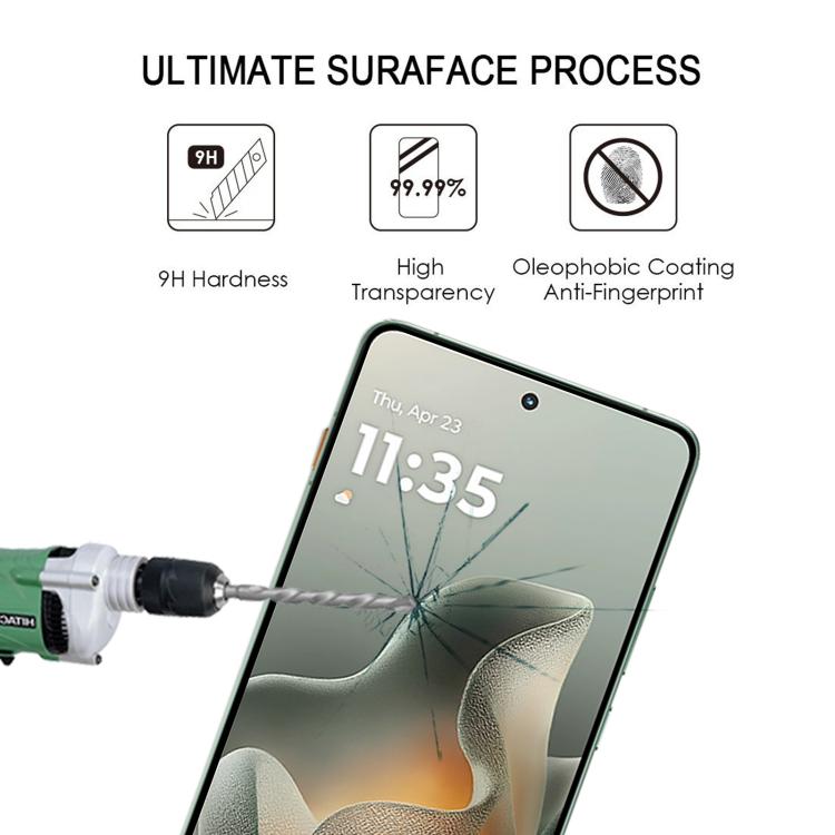 For Motorola Edge 70 Pro 5G 25pcs Edge Glue 9H HD 3D Curved Edge Tempered Glass Film - Black