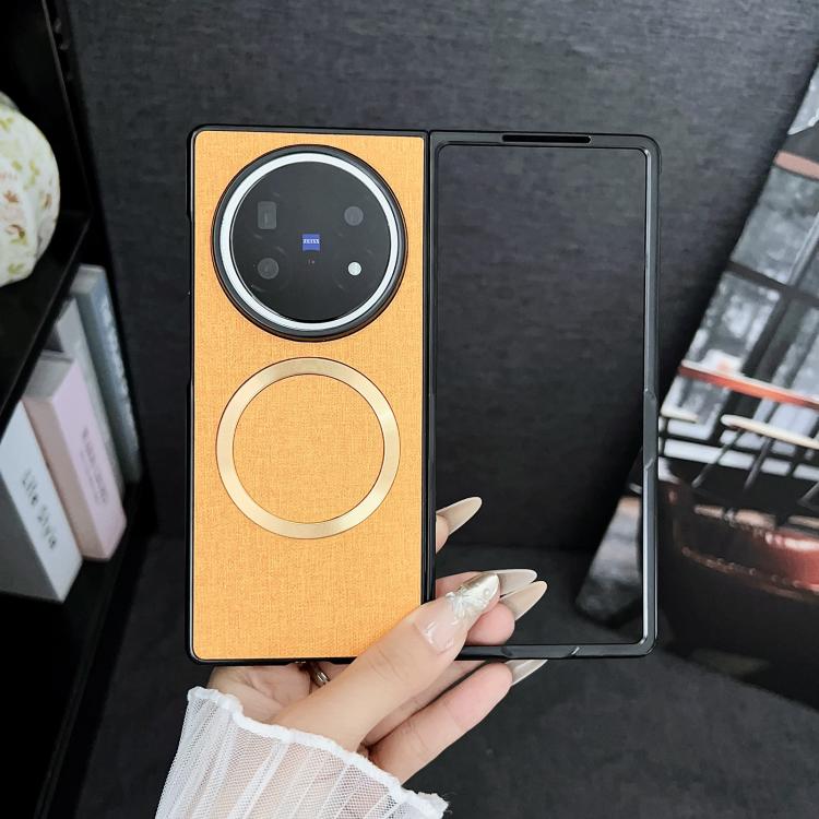For vivo X Fold5 CD Magsafe Magnetic Cloth Texture Phone Case