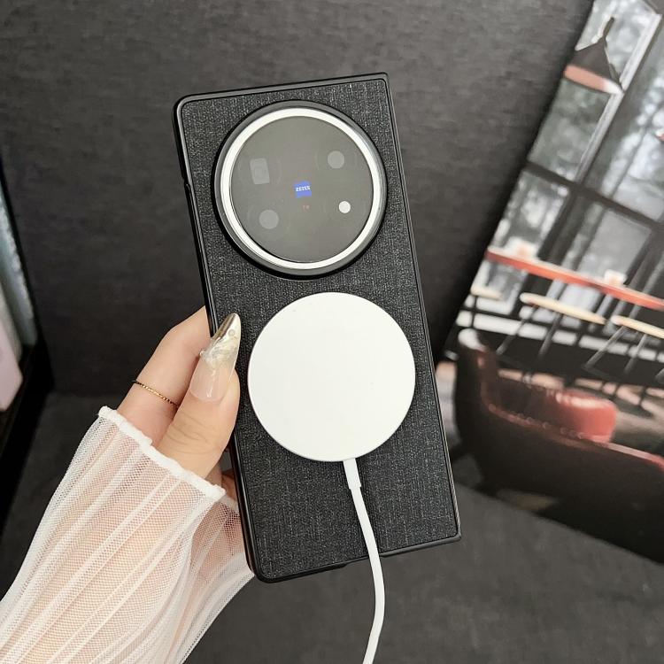 For vivo X Fold5 CD Magsafe Magnetic Cloth Texture Phone Case
