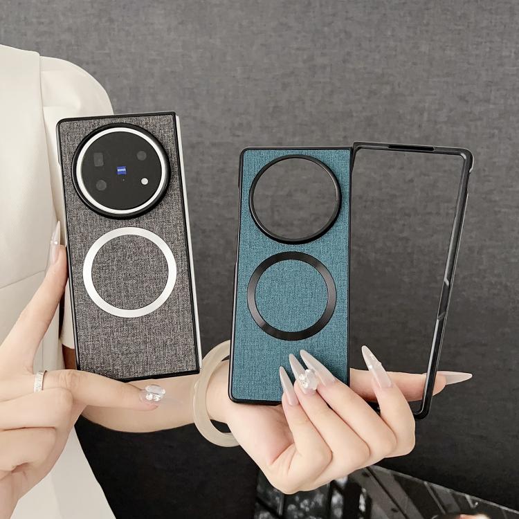 For vivo X Fold5 CD Magsafe Magnetic Cloth Texture Phone Case