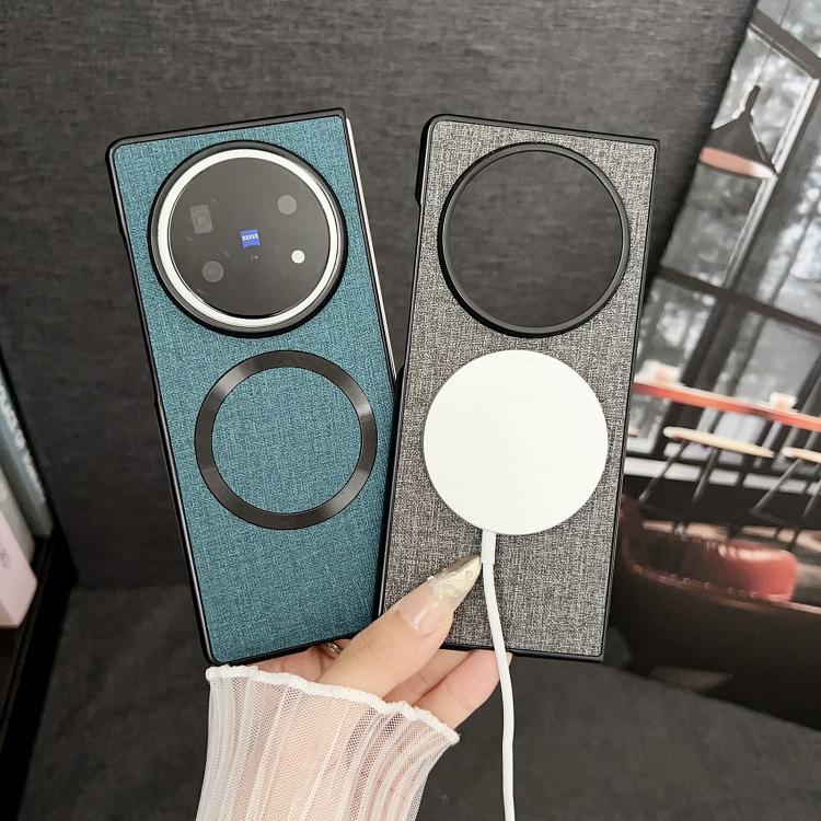 For vivo X Fold5 CD Magsafe Magnetic Cloth Texture Phone Case