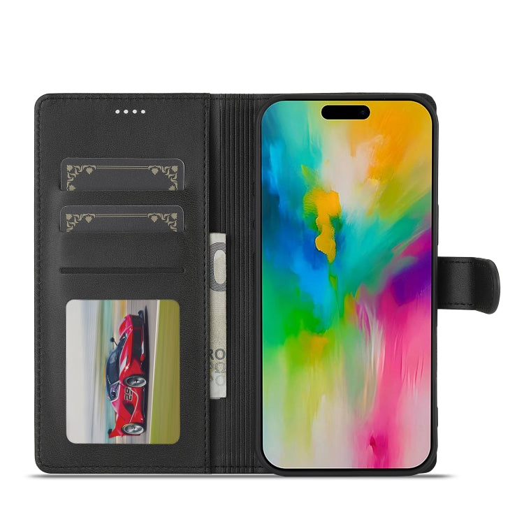 LC.IMEEKE Calf Texture Horizontal Flip Leather Case For iPhone 16 Pro Max