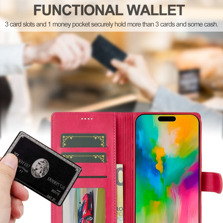 LC.IMEEKE Calf Texture Horizontal Flip Leather Case For iPhone 16 Pro Max