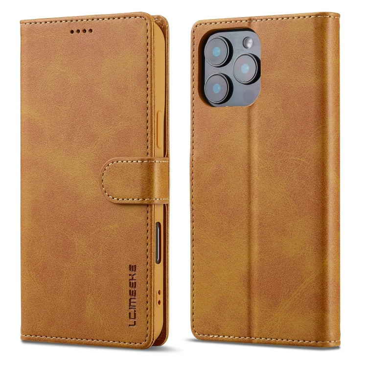 LC.IMEEKE Calf Texture Horizontal Flip Leather Case For iPhone 16 Pro Max