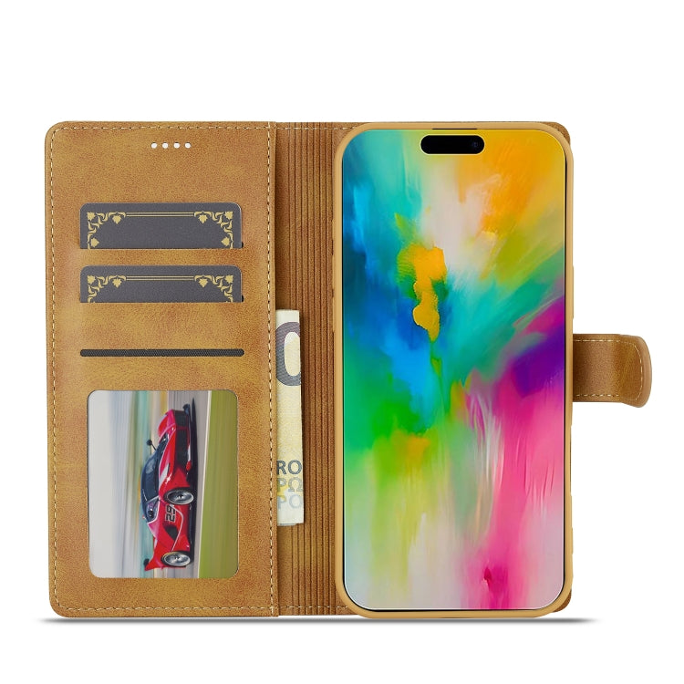 LC.IMEEKE Calf Texture Horizontal Flip Leather Case For iPhone 16 Pro Max
