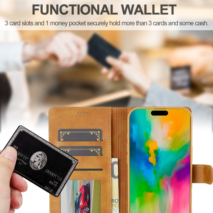 LC.IMEEKE Calf Texture Horizontal Flip Leather Case For iPhone 16 Pro Max