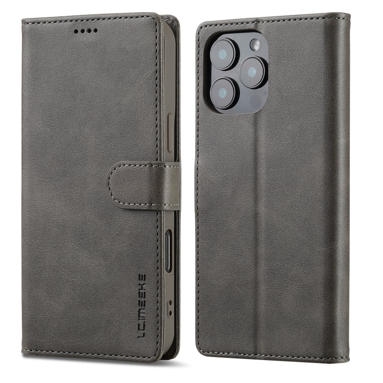 LC.IMEEKE Calf Texture Horizontal Flip Leather Case For iPhone 16 Pro Max