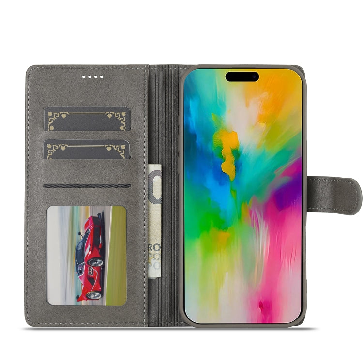 LC.IMEEKE Calf Texture Horizontal Flip Leather Case For iPhone 16 Pro Max