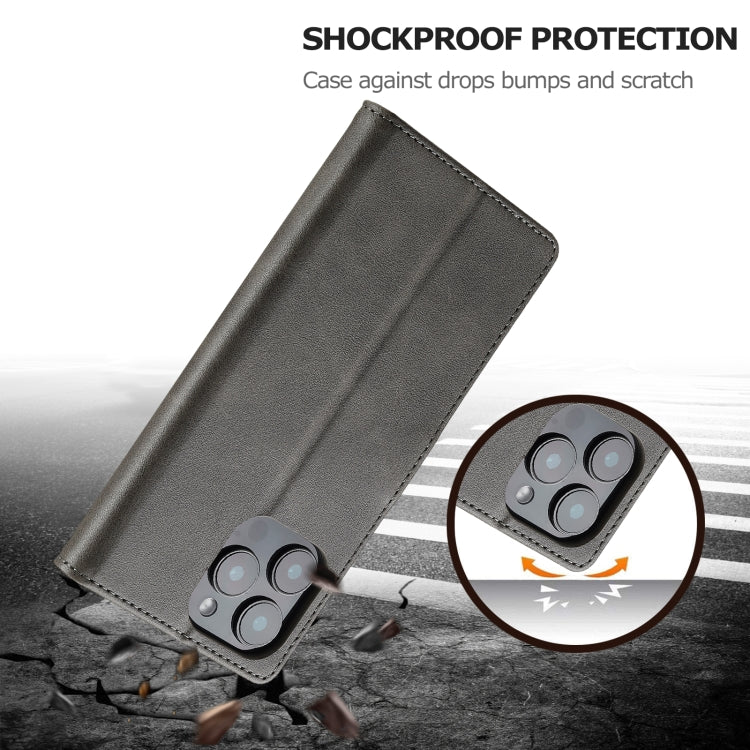 LC.IMEEKE Calf Texture Horizontal Flip Leather Case For iPhone 16 Pro Max