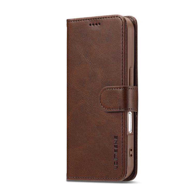 LC.IMEEKE Calf Texture Horizontal Flip Leather Case For iPhone 17