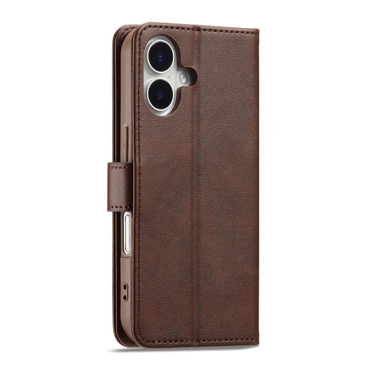 LC.IMEEKE Calf Texture Horizontal Flip Leather Case For iPhone 17