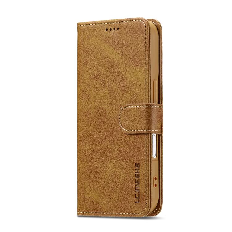 LC.IMEEKE Calf Texture Horizontal Flip Leather Case For iPhone 17