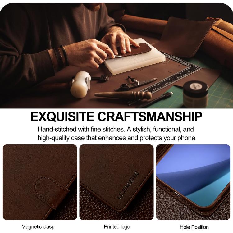 LC.IMEEKE Calf Texture Horizontal Flip Leather Case For iPhone Air