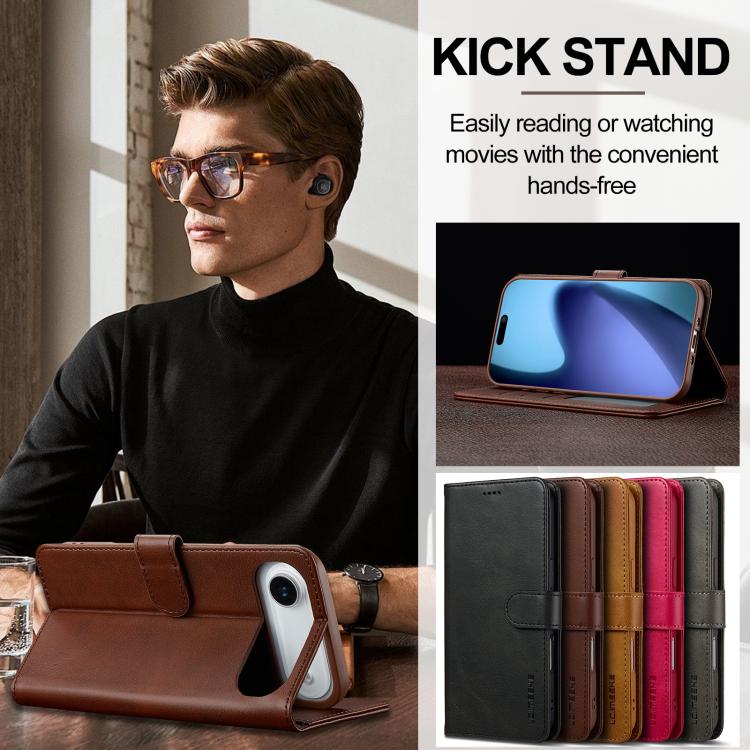 LC.IMEEKE Calf Texture Horizontal Flip Leather Case For iPhone Air