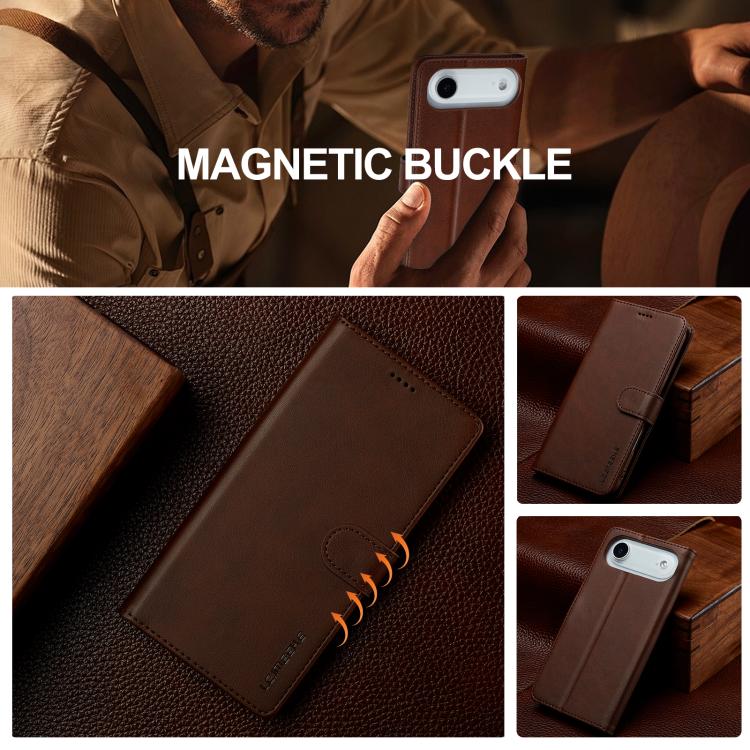 LC.IMEEKE Calf Texture Horizontal Flip Leather Case For iPhone Air