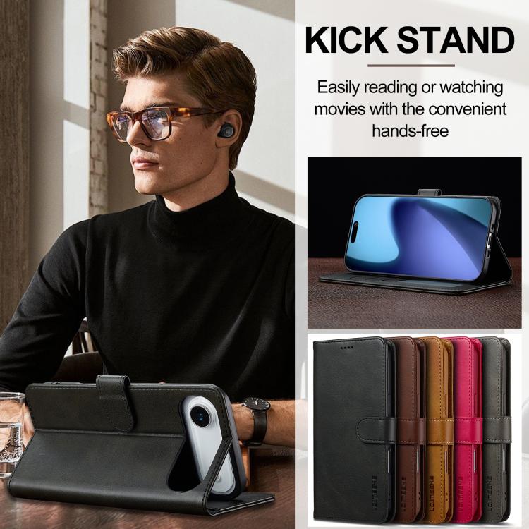 LC.IMEEKE Calf Texture Horizontal Flip Leather Case For iPhone Air