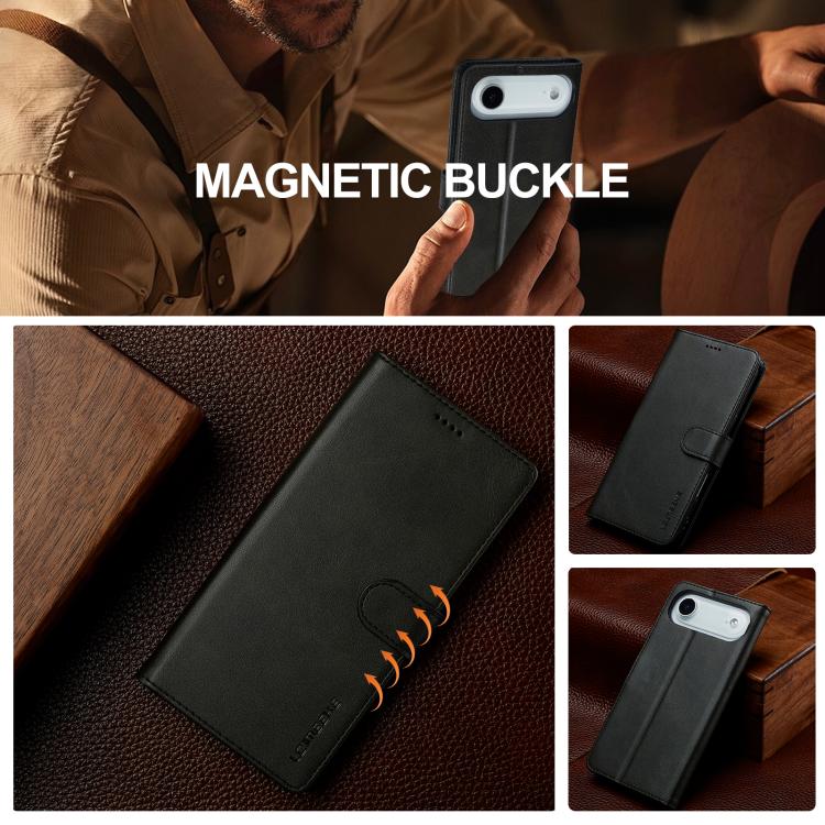 LC.IMEEKE Calf Texture Horizontal Flip Leather Case For iPhone Air