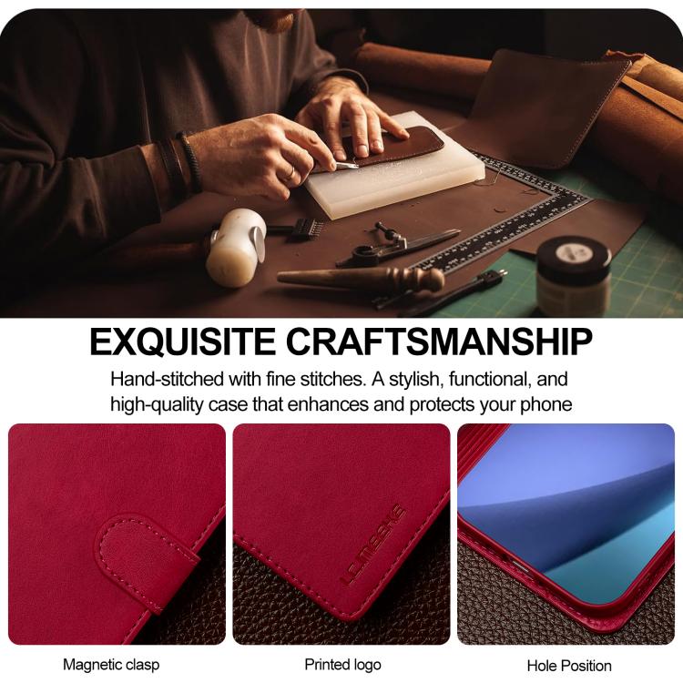 LC.IMEEKE Calf Texture Horizontal Flip Leather Case For iPhone Air