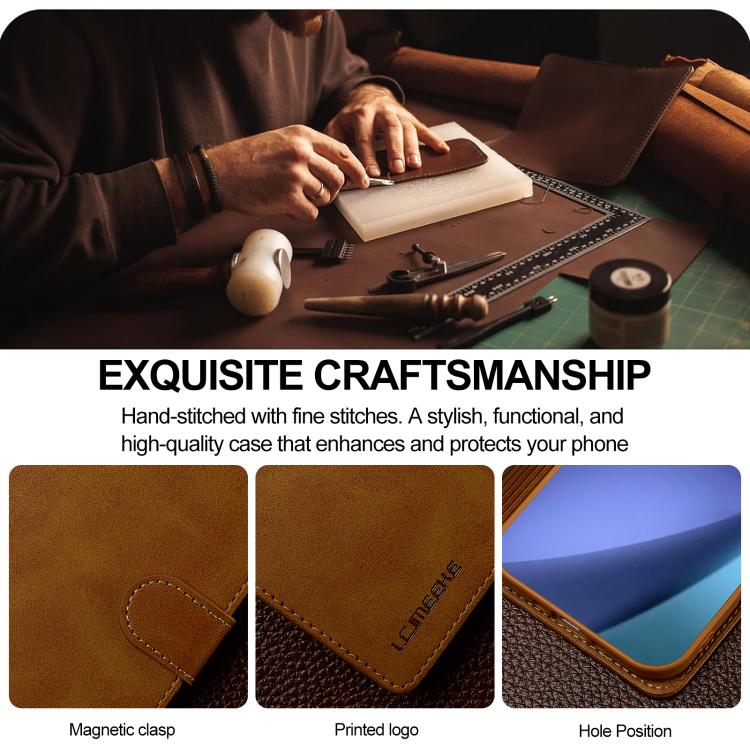 LC.IMEEKE Calf Texture Horizontal Flip Leather Case For iPhone Air