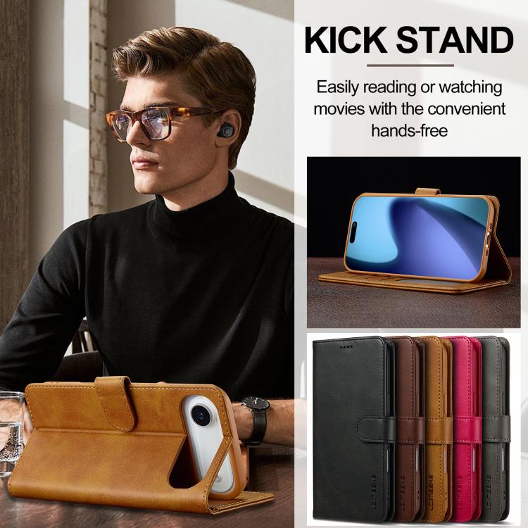 LC.IMEEKE Calf Texture Horizontal Flip Leather Case For iPhone Air