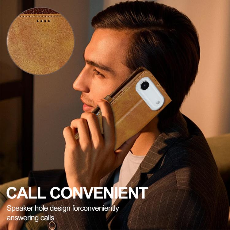LC.IMEEKE Calf Texture Horizontal Flip Leather Case For iPhone Air