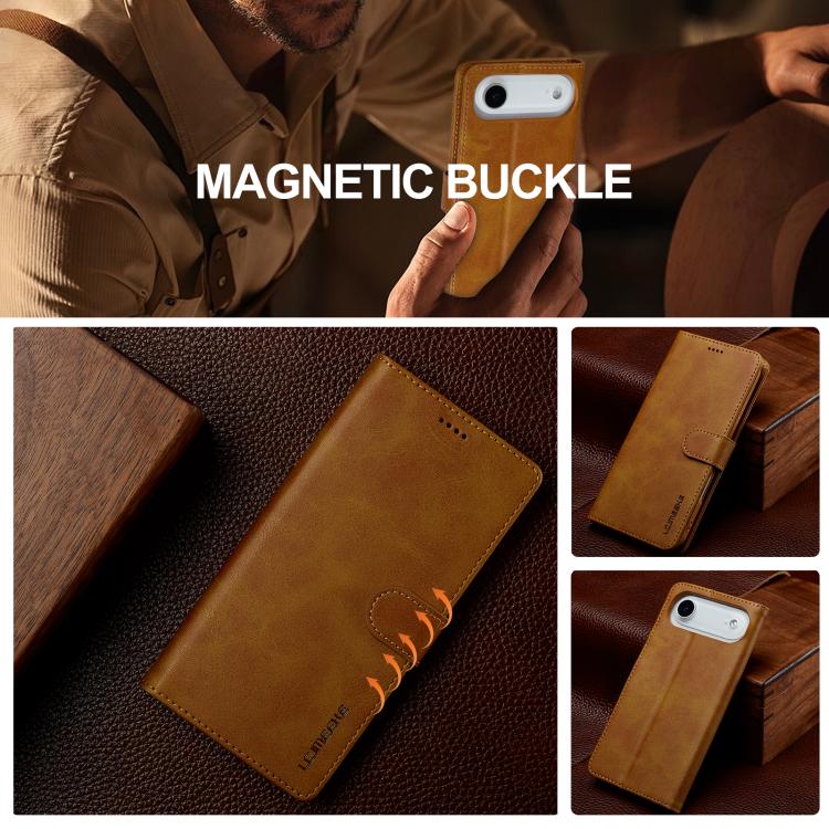 LC.IMEEKE Calf Texture Horizontal Flip Leather Case For iPhone Air