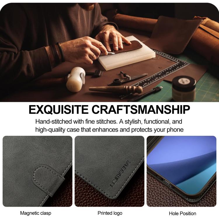 LC.IMEEKE Calf Texture Horizontal Flip Leather Case For iPhone Air