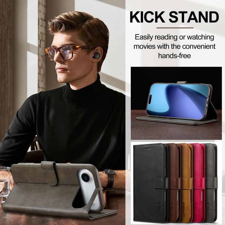 LC.IMEEKE Calf Texture Horizontal Flip Leather Case For iPhone Air