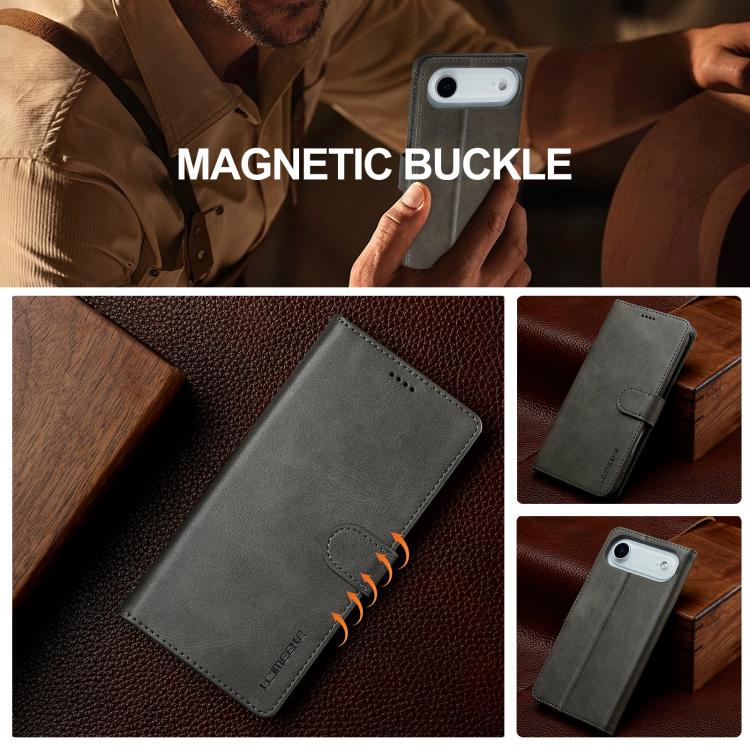 LC.IMEEKE Calf Texture Horizontal Flip Leather Case For iPhone Air