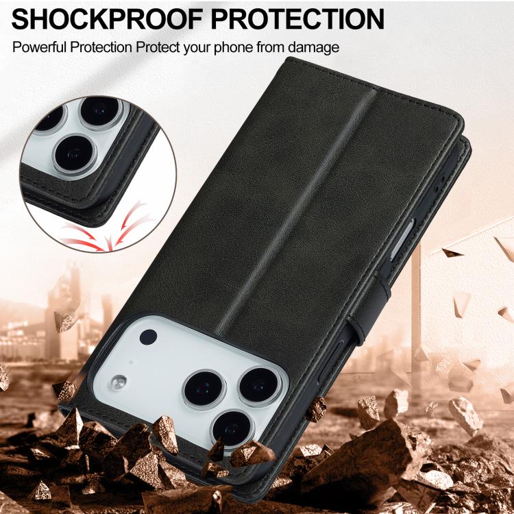 LC.IMEEKE Calf Texture Horizontal Flip Leather Case For iPhone 17 Pro