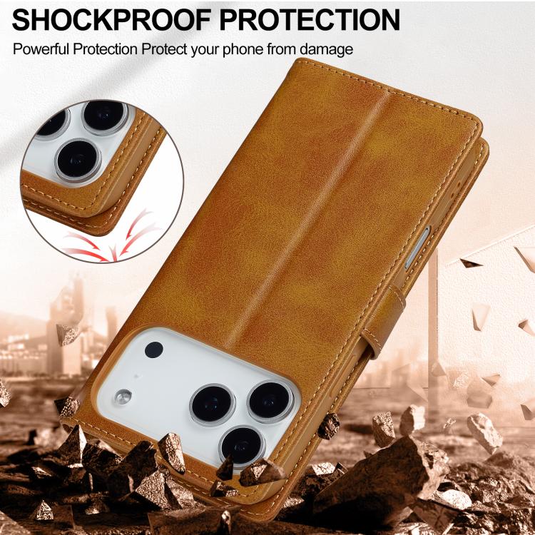 LC.IMEEKE Calf Texture Horizontal Flip Leather Case For iPhone 17 Pro