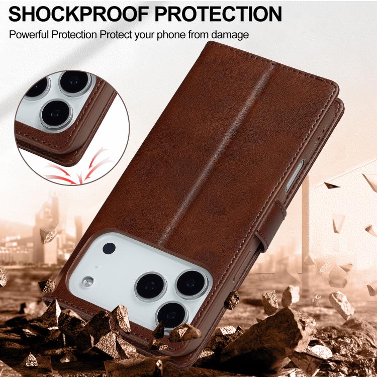 LC.IMEEKE Calf Texture Horizontal Flip Leather Case For iPhone 17 Pro Max