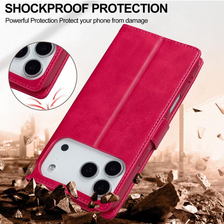 LC.IMEEKE Calf Texture Horizontal Flip Leather Case For iPhone 17 Pro Max