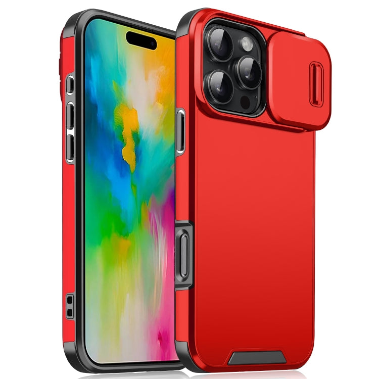 For iPhone 16 Pro Sliding Camshield TPU + PC Phone Case