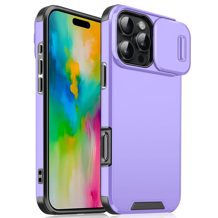 For iPhone 16 Pro Sliding Camshield TPU + PC Phone Case