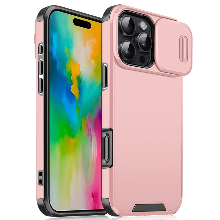 For iPhone 16 Pro Sliding Camshield TPU + PC Phone Case