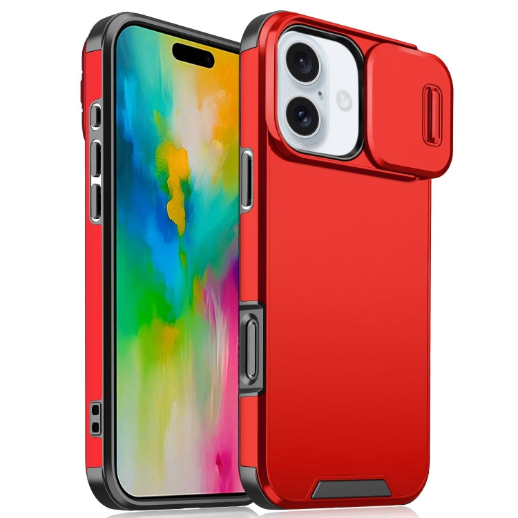 For iPhone 16 Sliding Camshield TPU + PC Phone Case