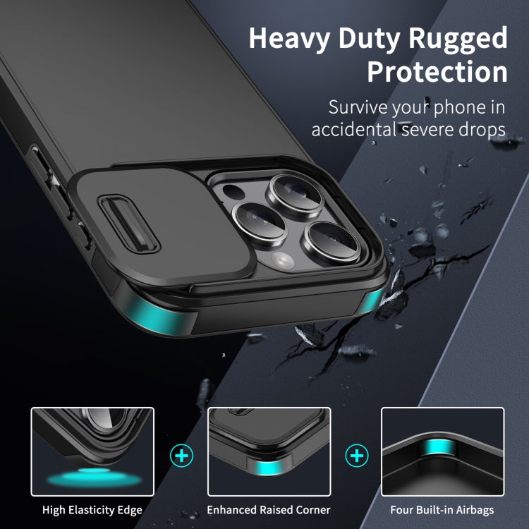 For iPhone 16 Sliding Camshield TPU + PC Phone Case