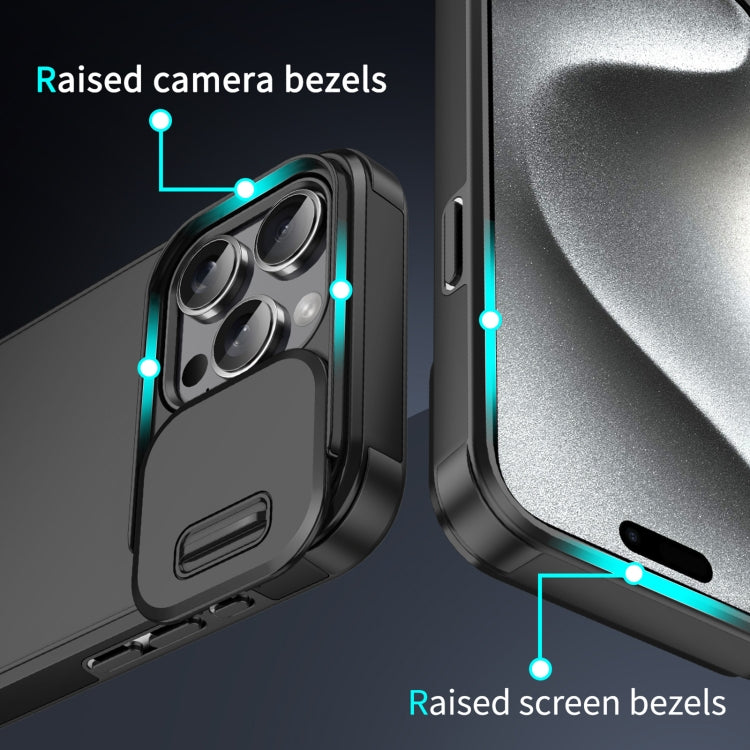 For iPhone 16 Sliding Camshield TPU + PC Phone Case