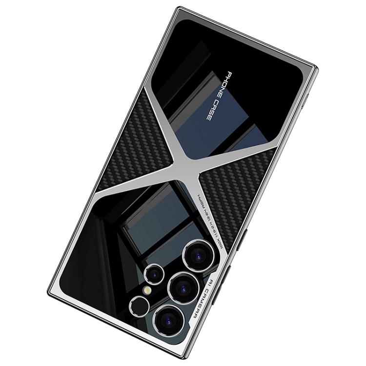 For Samsung Galaxy S25 Ultra 5G GKK Leather Electroplating Supersonic Speed Shockproof Phone Case
