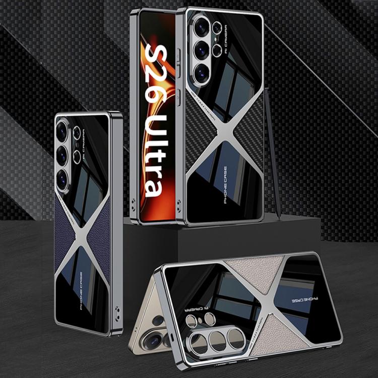 For Samsung Galaxy S26 Ultra 5G GKK Leather Electroplating Supersonic Speed Shockproof Phone Case