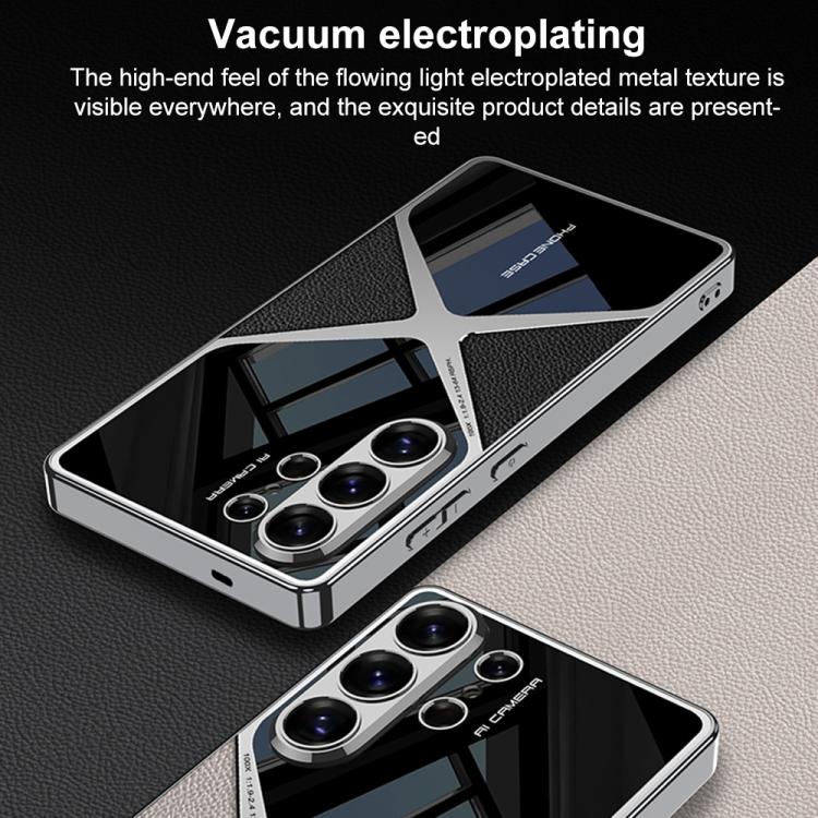 For Samsung Galaxy S26 Ultra 5G GKK Leather Electroplating Supersonic Speed Shockproof Phone Case