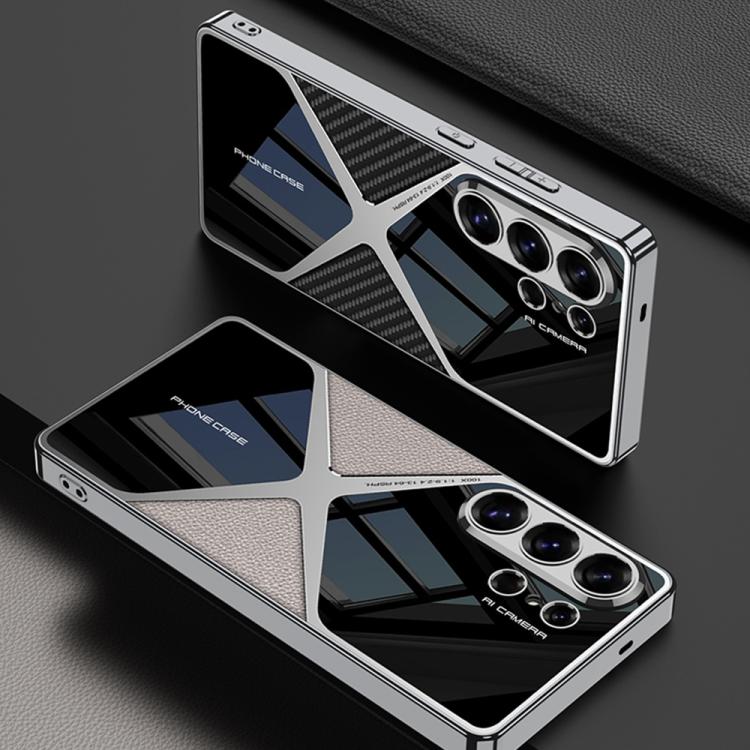 For Samsung Galaxy S26 Ultra 5G GKK Leather Electroplating Supersonic Speed Shockproof Phone Case
