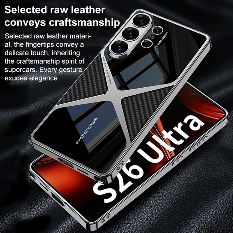 For Samsung Galaxy S26 Ultra 5G GKK Leather Electroplating Supersonic Speed Shockproof Phone Case
