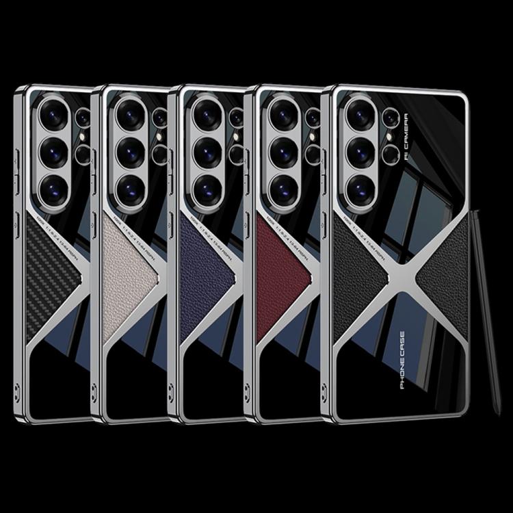 For Samsung Galaxy S26 Ultra 5G GKK Leather Electroplating Supersonic Speed Shockproof Phone Case