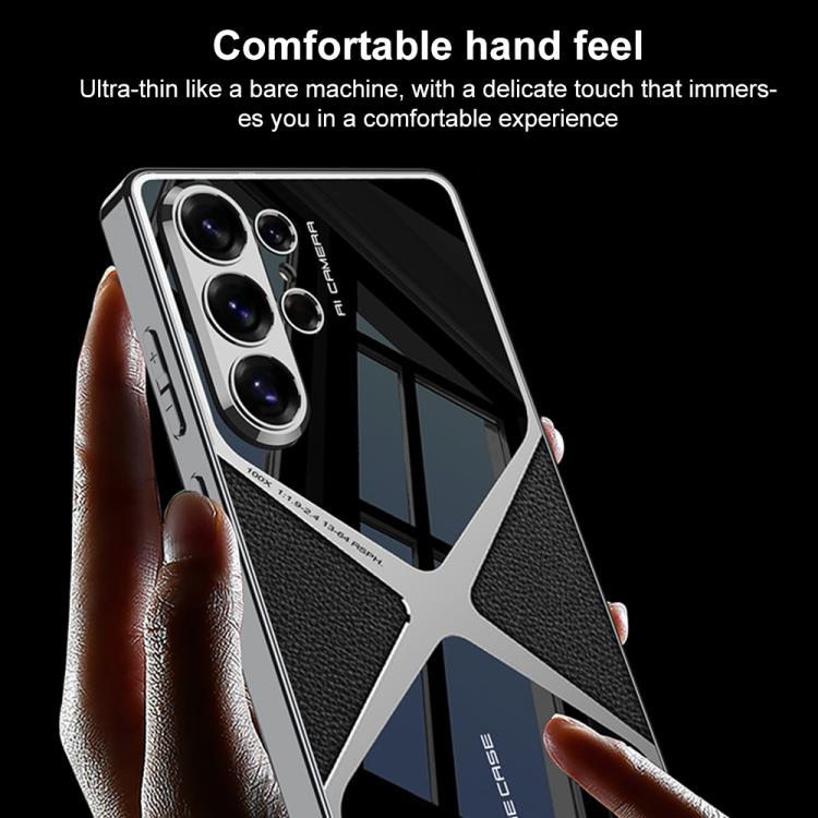 For Samsung Galaxy S26 Ultra 5G GKK Leather Electroplating Supersonic Speed Shockproof Phone Case