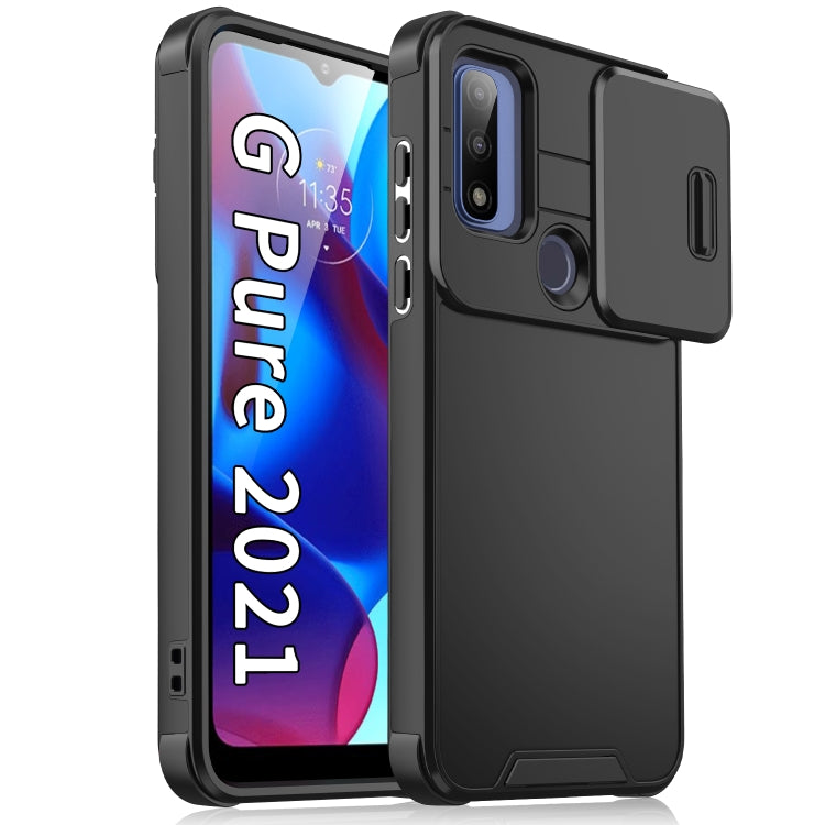 For Motorola Moto G Power 2022 Sliding Camshield TPU + PC Phone Case