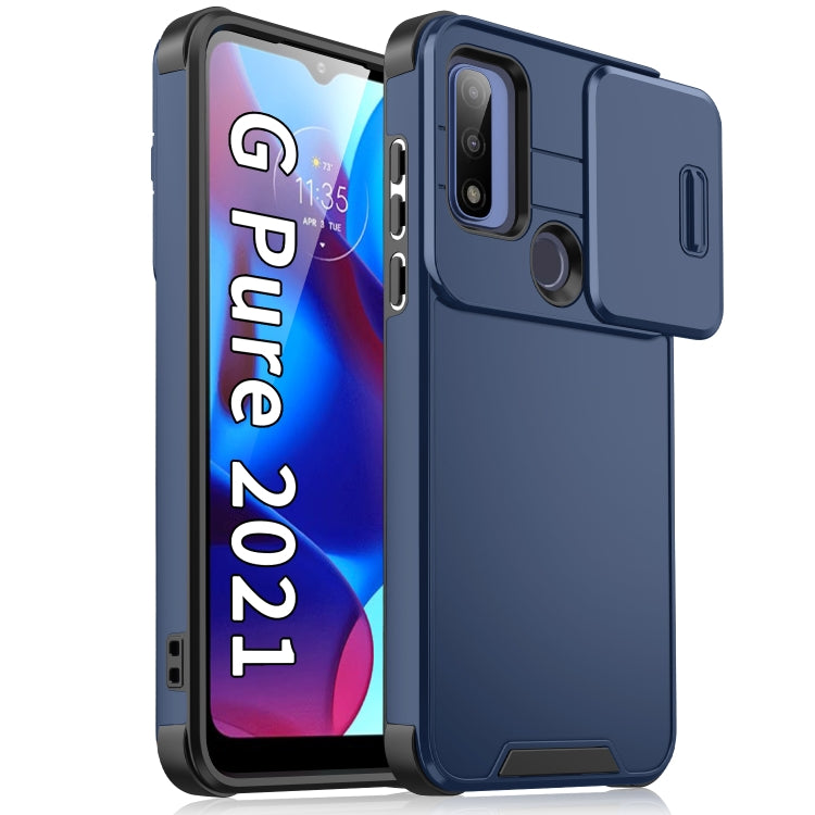 For Motorola Moto G Power 2022 Sliding Camshield TPU + PC Phone Case