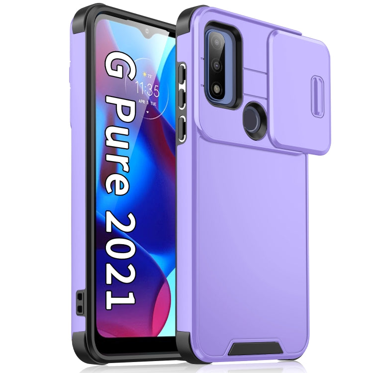 For Motorola Moto G Power 2022 Sliding Camshield TPU + PC Phone Case