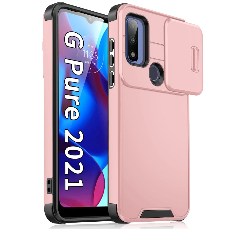 For Motorola Moto G Power 2022 Sliding Camshield TPU + PC Phone Case